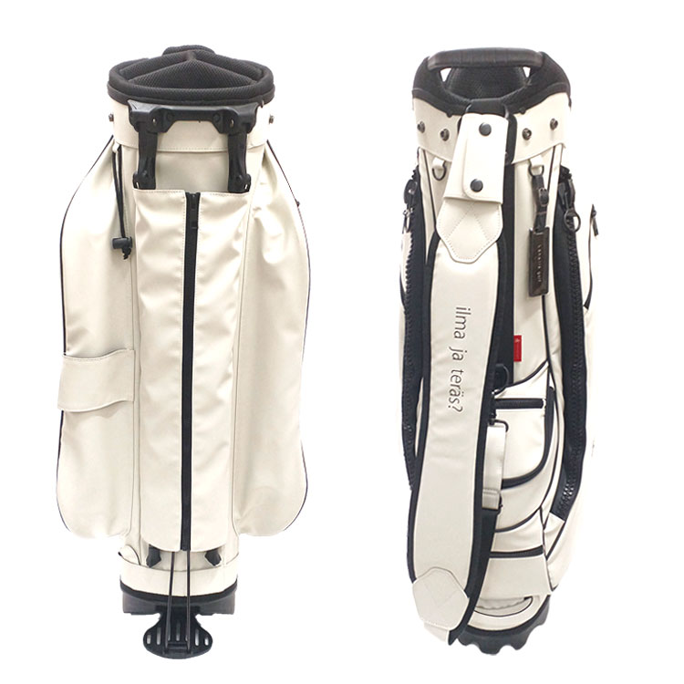 【数量限定】京谷 イルマヤテラス スタンド キャディバッグ ホワイト Big zipper caddie bag T-22 ilma ja  teras? 口径9.2インチ