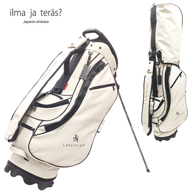 【数量限定】京谷 イルマヤテラス スタンド キャディバッグ ホワイト Big zipper caddie bag T-22 ilma ja  teras? 口径9.2インチ