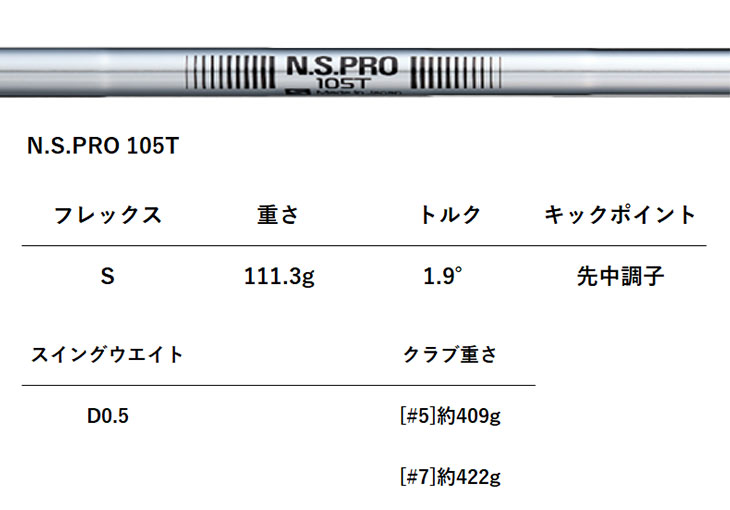 タイトリスト T200アイアン N.S.PRO 105T スチールシャフト  #5-Pw 6本セット 日本正規品　2023年 メンズ Titleist｜daiichigolf｜13