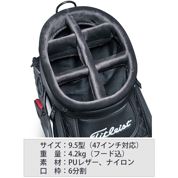 【美品】Titleist タイトリスト TB20SF4キャディーバッグ Titleist タイトリスト TB20SF4 ジェットブラック ミッドサイズ