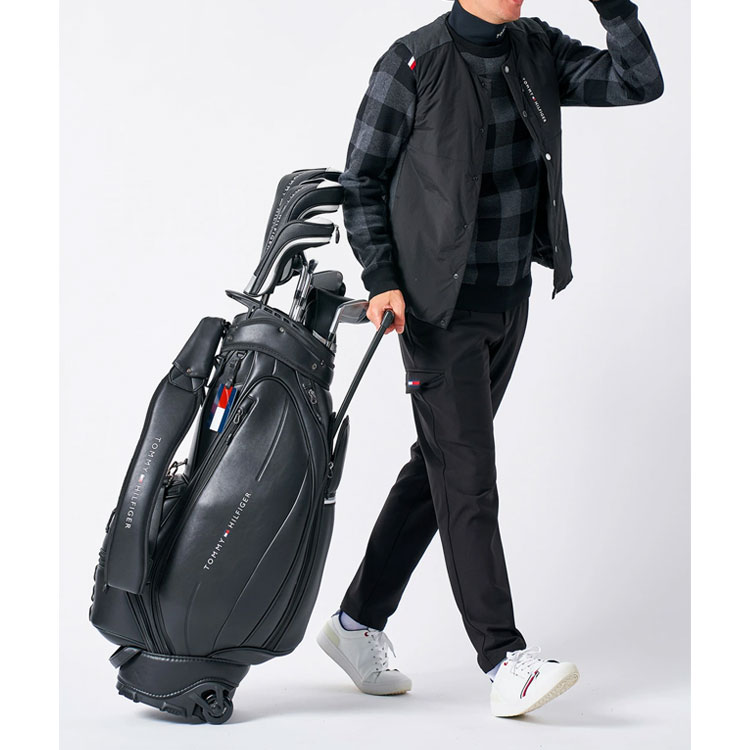 (ポイント10％)トミーヒルフィガー カートキャディバッグ キャスター キャディバッグ ユースフル 9型 46インチ対応 THMG5FC2 TOMMY HILFIGER ゴルフ_7