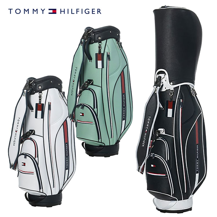 新品 トミーヒルフィガーゴルフ キャディバッグ THMG5SC4 グリーン TOMMY HILFIGER GOLF トミーヒルフィガー ゴルフ 9.0型 フラッグ