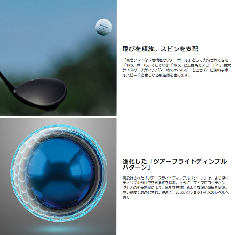 TaylorMade（テーラーメイド） ゴルフボール TP5 Pix 2026年 1ダース