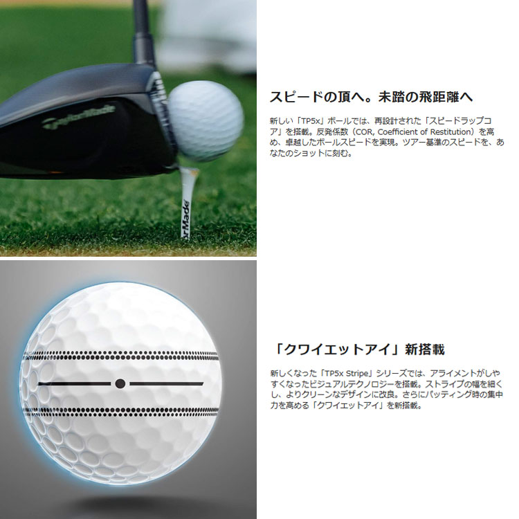 TaylorMade（テーラーメイド） ゴルフボール TP5x ストライプ 2026年 1