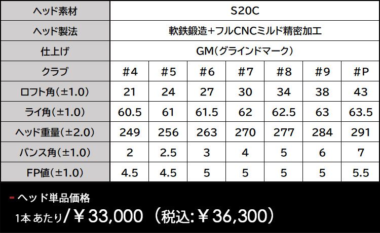 【単品価格・特注】Zodia ゾディア TRADITION CB トラディション アイアン トゥルーテンパー ダイナミックゴールド EX ツアーイシュー シャフトの画像