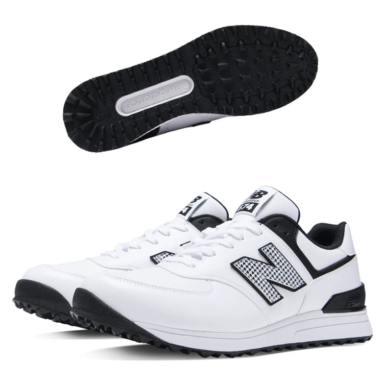 【美品】New Balance 574 ゴルフシューズ ホワイト/ブラック New Balance（ニューバランス） ゴルフシューズ スパイクレス ホワイト