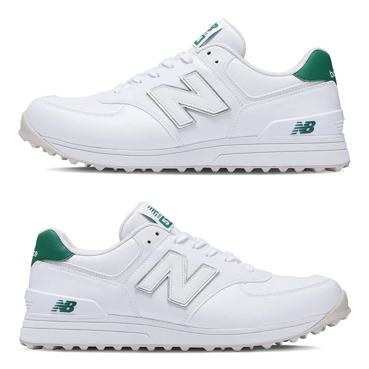 ニューバランス new balance ゴルフシューズ スパイクレス ホワイト/グリーン 574 v3 SL J3 UGS574J3 | New Balance | 01