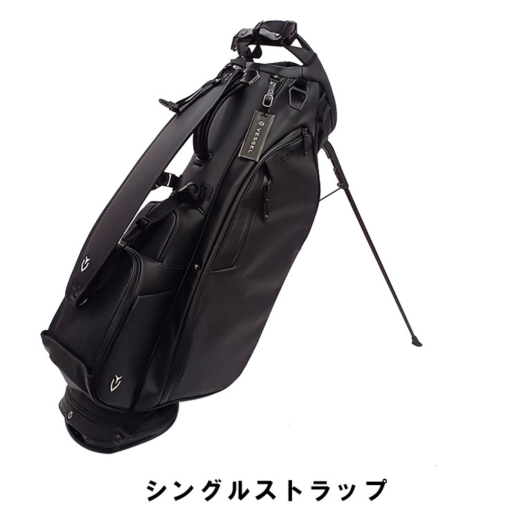 VESSEL PLAYER 4.0 BLACK ダブルストラップ VESSEL ベゼル スタンド キャディバッグ PLAYER 4.0 Stand Pro
