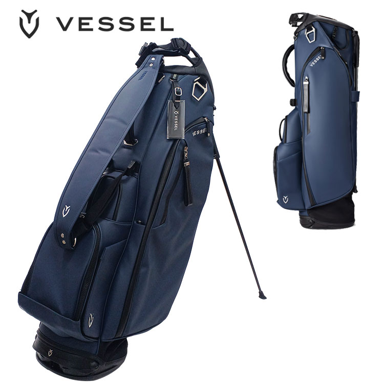 Vessel スタンド式ゴルフバッグ ネイビー VESSEL（スポーツ） ベゼル スタンド キャディバッグ PLAYER 5.0