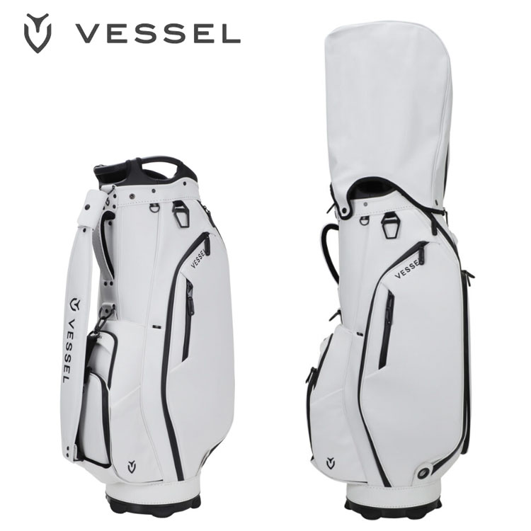 VESSEL ベゼル カート キャディバッグ 9型 ホワイト ゴルフ 人気ブランド新作豊富 ベゼル VESSEL カート ゴルフ ホワイト 9