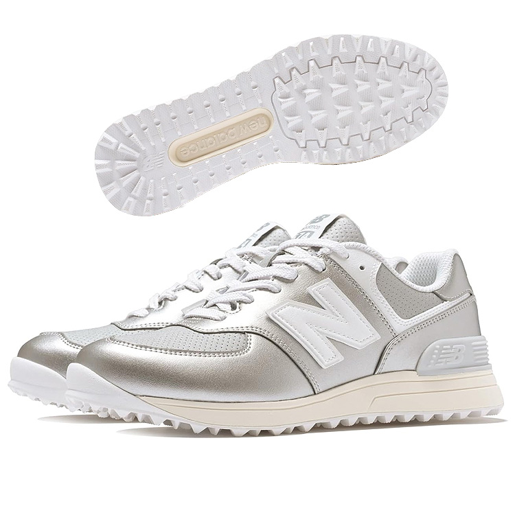 New Balanceニューバランス　ゴルフシューズ　24cm シルバー ニューバランス ゴルフシューズ 574 v3 SL BOA(R) WGBS574 D スパイク