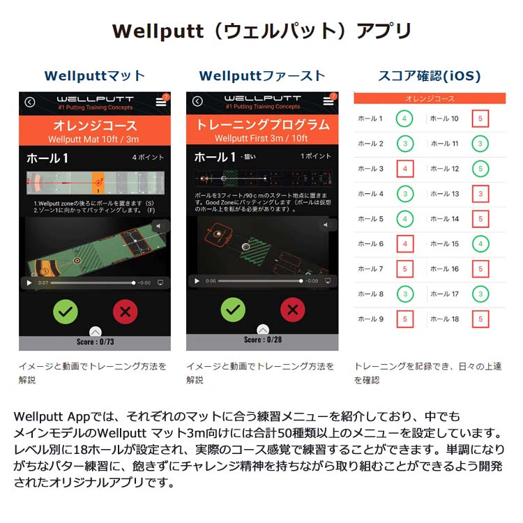 ウェルパット　3メートル 楽天市場】【日本正規品】Wellputt/ウェルパットパターマット 3m