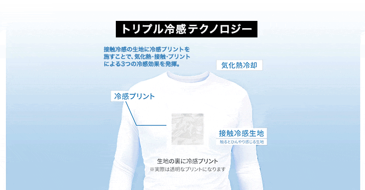 FREEZE TECH フリーズテック 長袖 クルーネック 冷感シャツ 黒