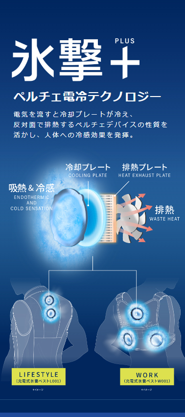 フリーズテック FREEZE TECH 充電式氷嚢ベスト L001 Black LIDEF