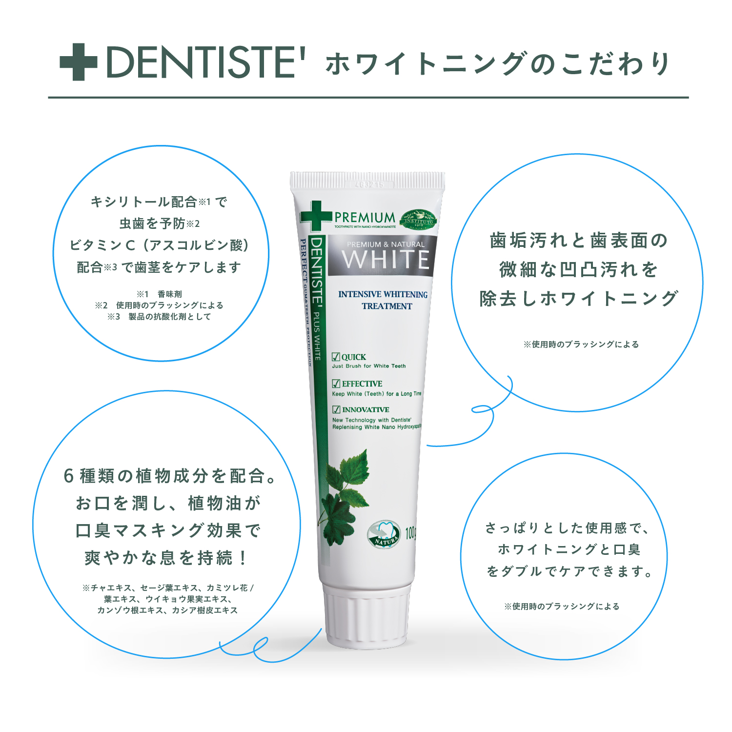 DENTISTE'（デンティス） 【公式】デンティス ホワイトニング 100g 2本
