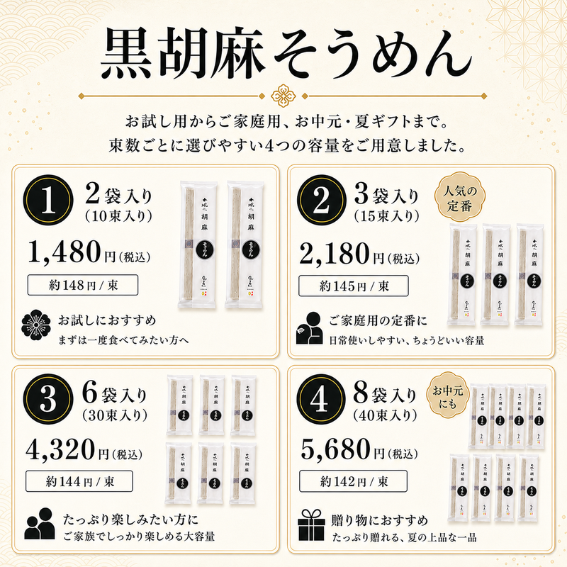 胡麻そうめん 島原手延べ 3袋入り(45g×15束) ご自宅用 お試し メール便