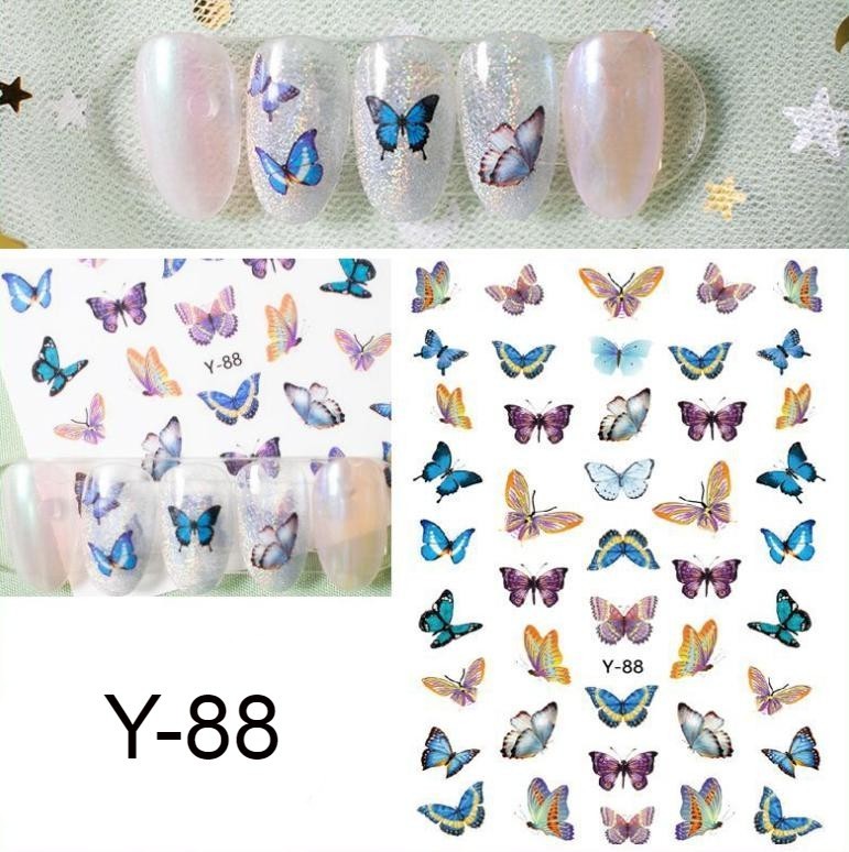 ネイル シール 蝶 多種類から選択可能 バタフライ ステッカー 貼るだけ 3D デコ ネイルアート ジェルネイル WG-Y｜daikiti-8｜13