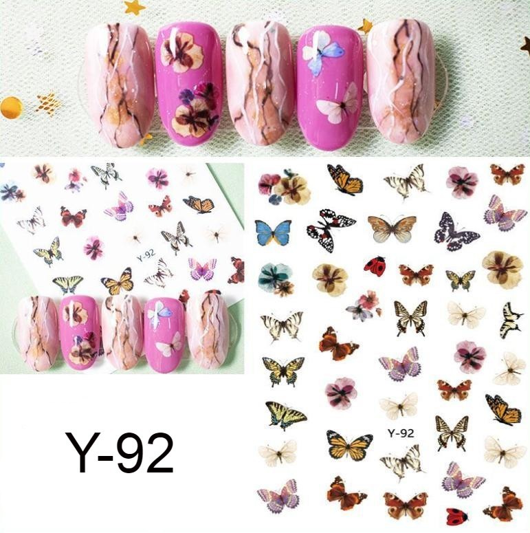 ネイル シール 蝶 多種類から選択可能 バタフライ ステッカー 貼るだけ 3D デコ ネイルアート ジェルネイル WG-Y｜daikiti-8｜17