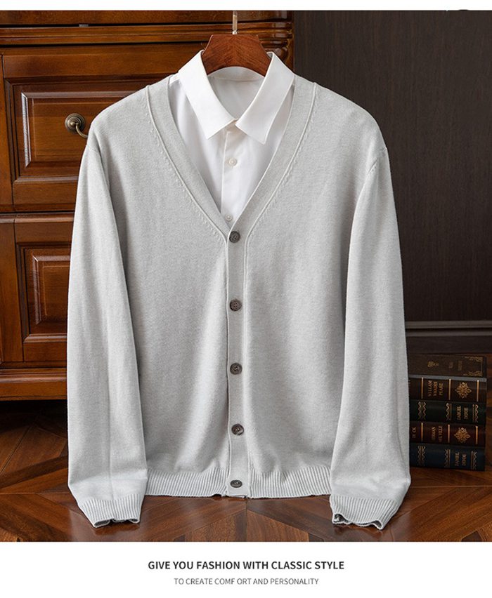 カーディガン メンズ レディース トップス ニット Vネック 男女兼用