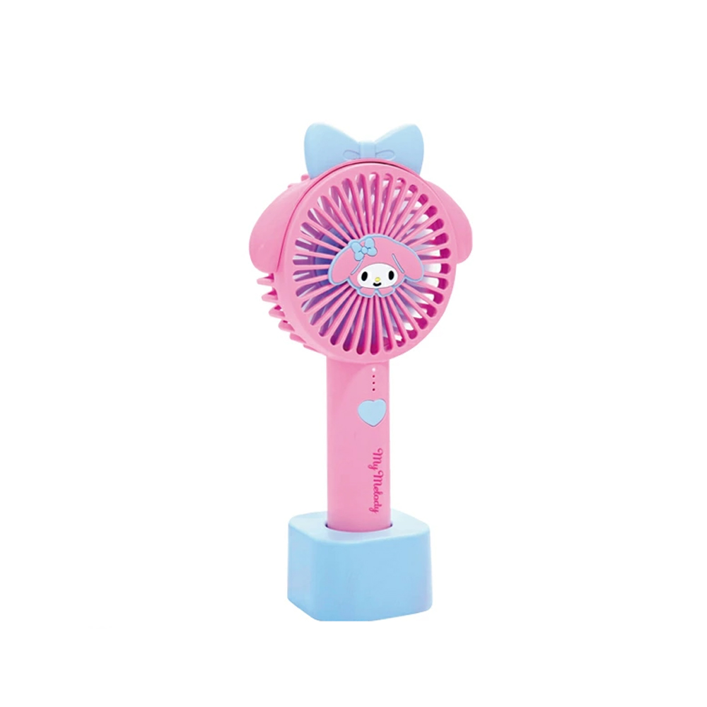 HELLO KITTY ミニスタンド扇風機 sanrio サンリオ USB充電式 ハンディファン 耳付き 2WAYスタンド