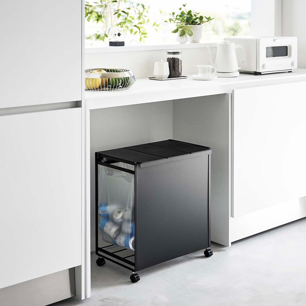 tower 山崎実業 ゴミ箱 タワー 蓋付き 目隠し 分別 ダストワゴン 3分別