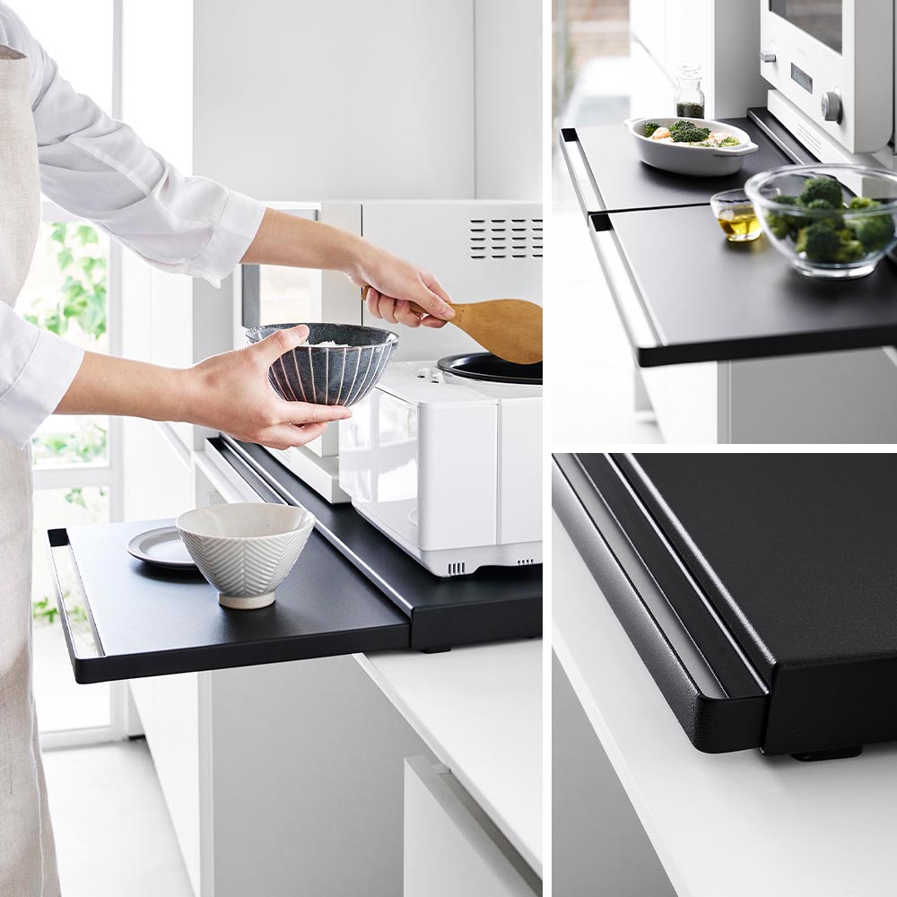 tower 山崎実業 タワー キッチン家電下スライドテーブル 幅80cm