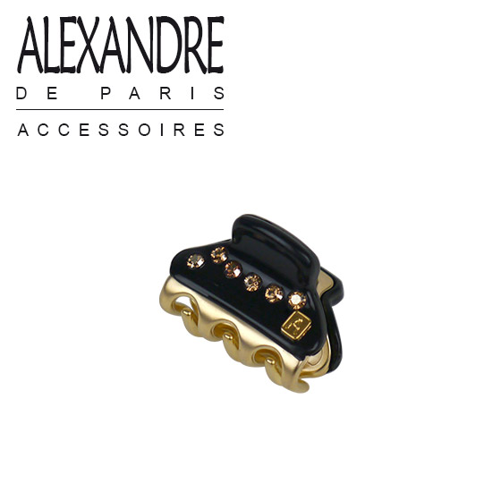 アレクサンドル ドゥ パリ ヘアクリップ XS スワロフスキー付 2個セット ICCXS-14338-03 ALEXANDRE DE PARIS  シンプル ブランド