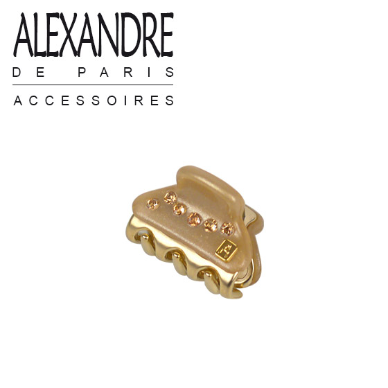 アレクサンドル ドゥ パリ ヘアクリップ XS スワロフスキー付 2個セット ICCXS-14338-03 ALEXANDRE DE PARIS  シンプル ブランド