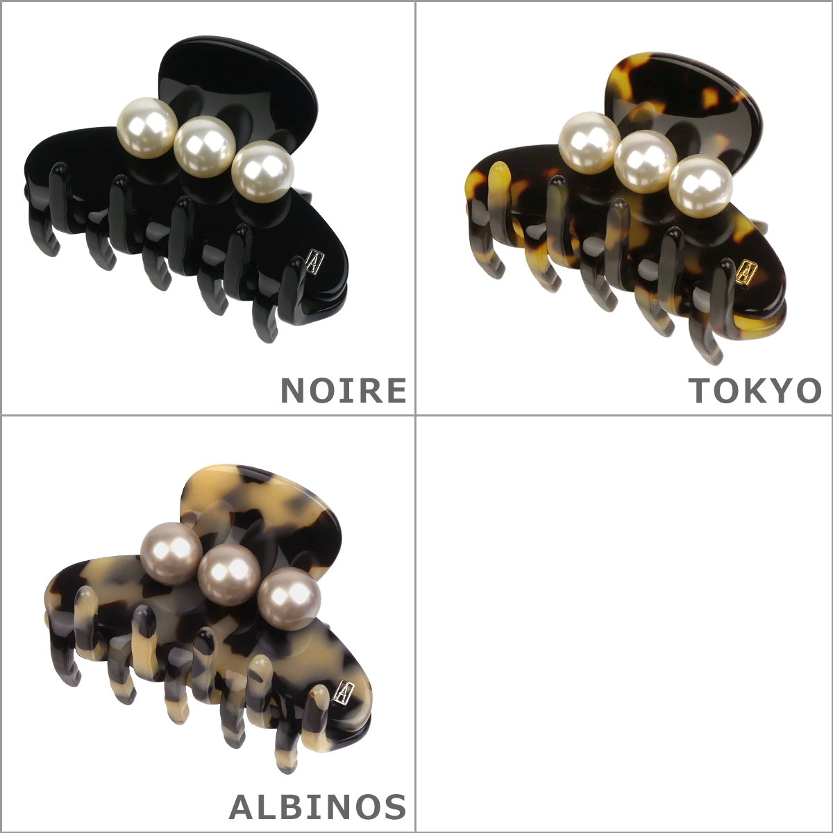 美品 アレクサンドルドゥパリ パール ヘアクリップ ブラック エレガント ALEXANDRE DE PARIS（アレクサンドル ドゥ パリ） 【並行輸入品