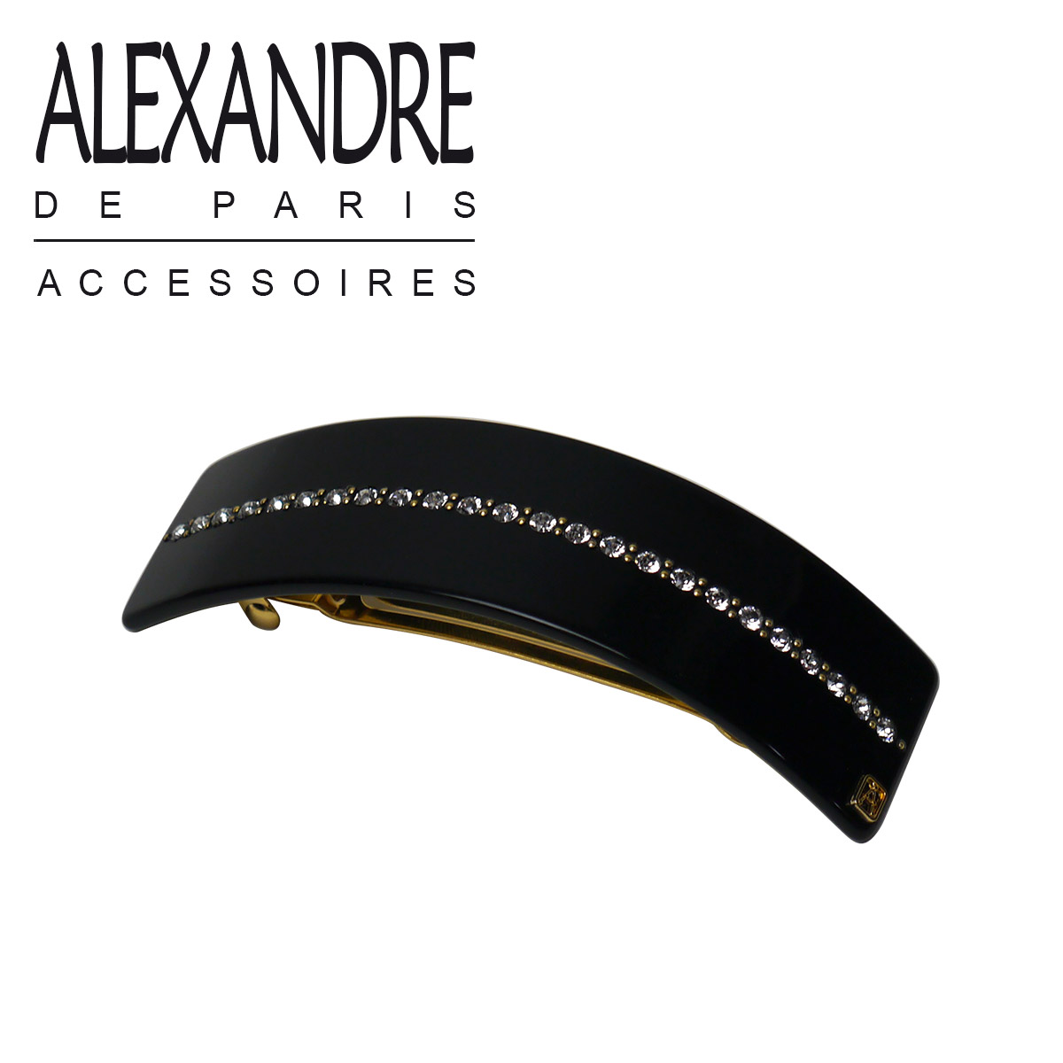 アレクサンドルドゥパリ 1粒パール カーブバレッタ ALEXANDRE DE PARIS（アレクサンドル ドゥ パリ） 【並行輸入品