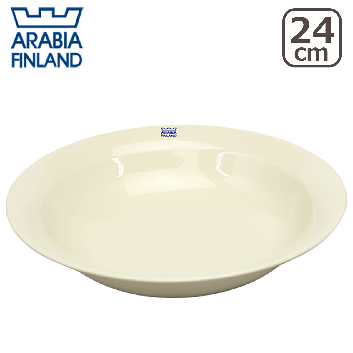アラビア アルクティカ パスタプレート 24cm ホワイト Arabia Arctica 食器 深皿｜daily-3
