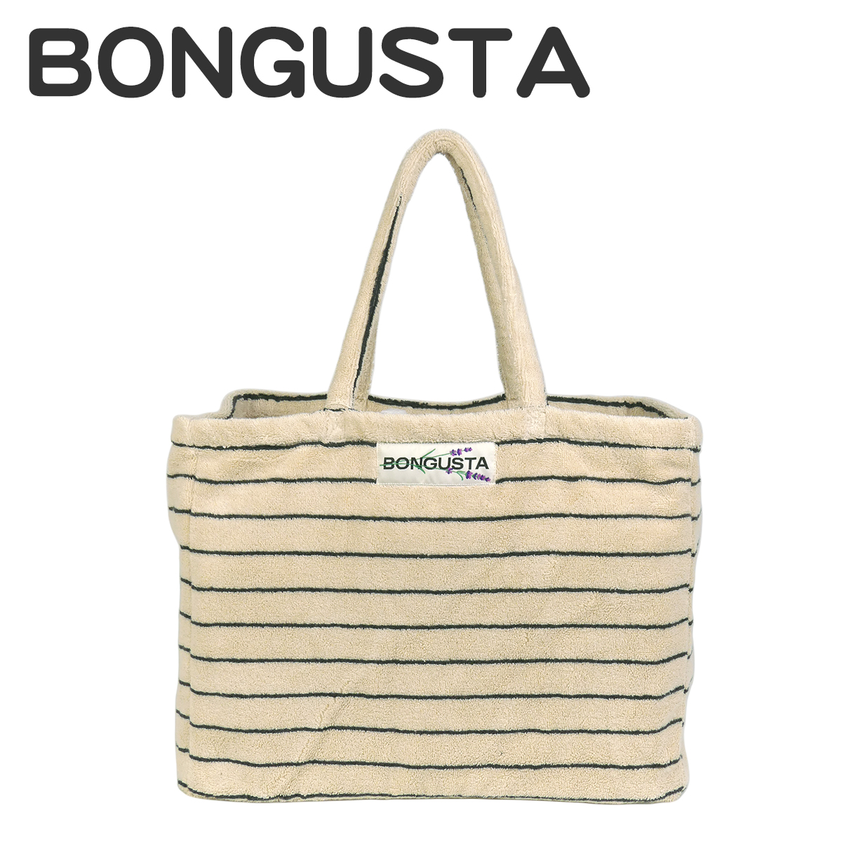 【並行輸入品】BONGUSTA ボングスタ トートバッグ ナラム ウィークエンド Naram Weekend Bag BON27 タオル地 ボーダー 無地 A4収納可能の画像