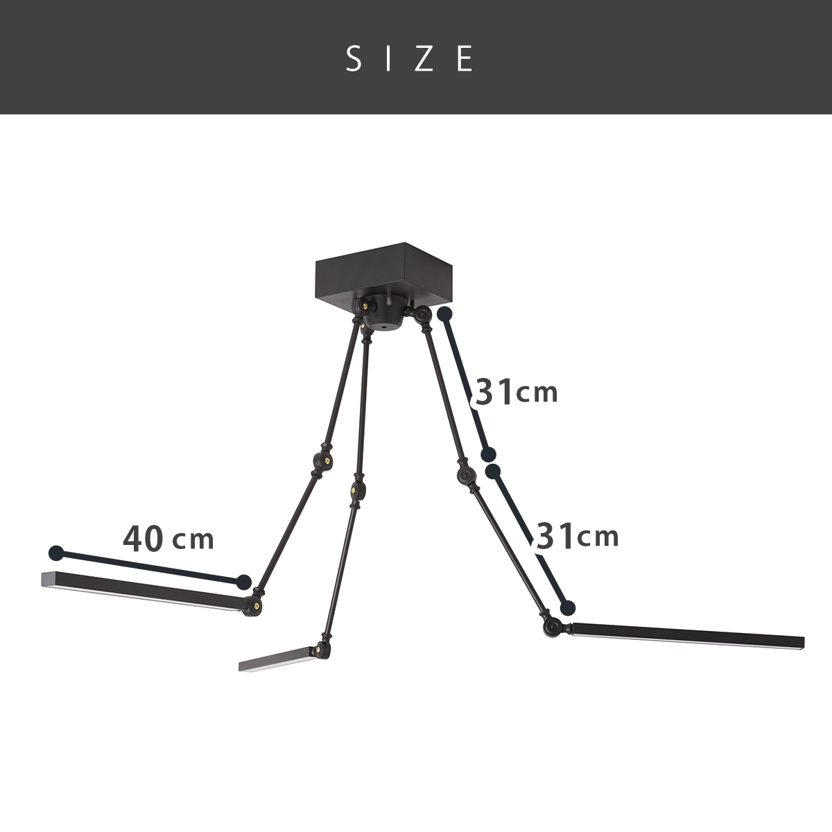 BRID（ブリッド） スタンドワーカー 3アーム型 LEDライト 3217 STAND 