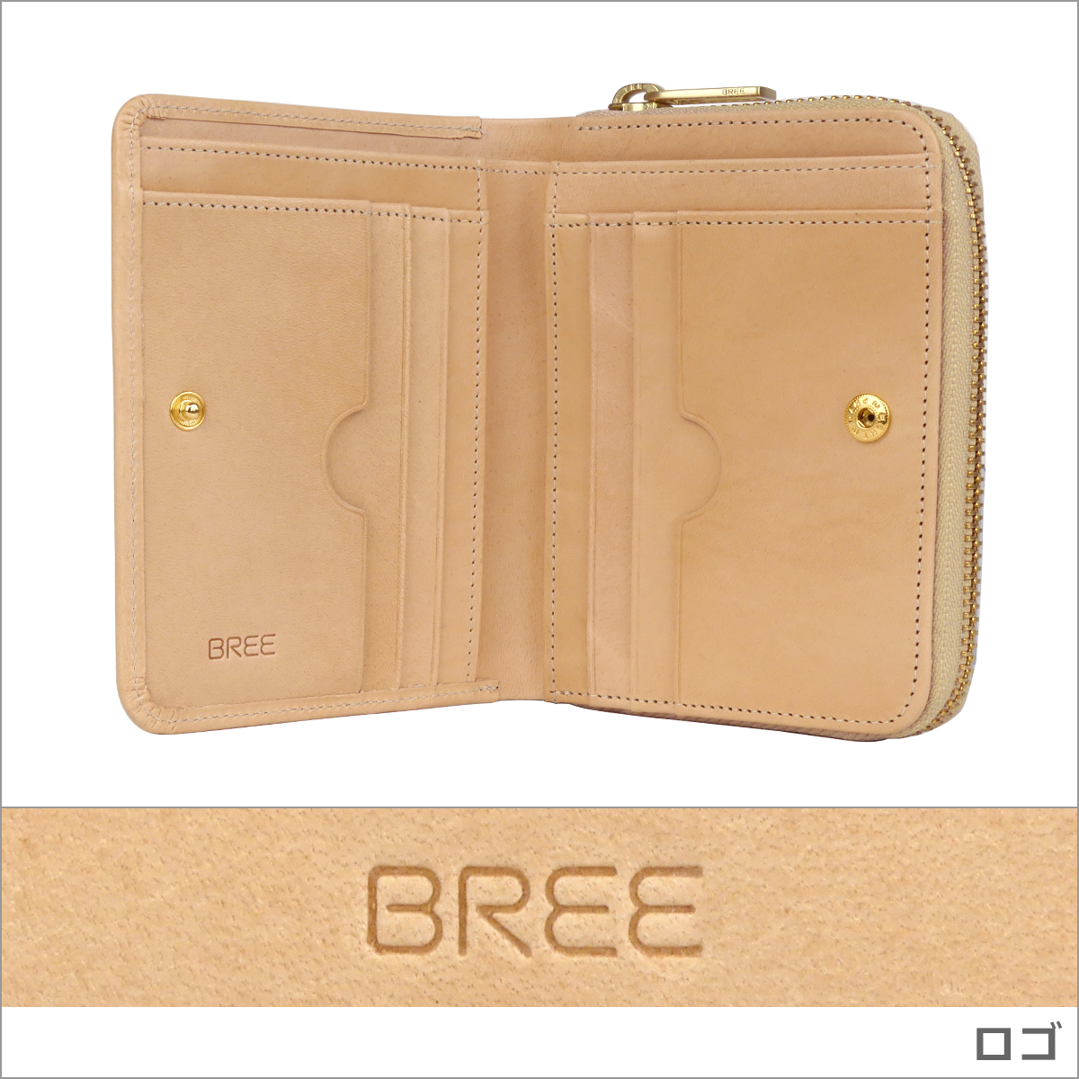 BREE（ブリー） 【並行輸入品】BREE レザー 二つ折り財布 NATURE