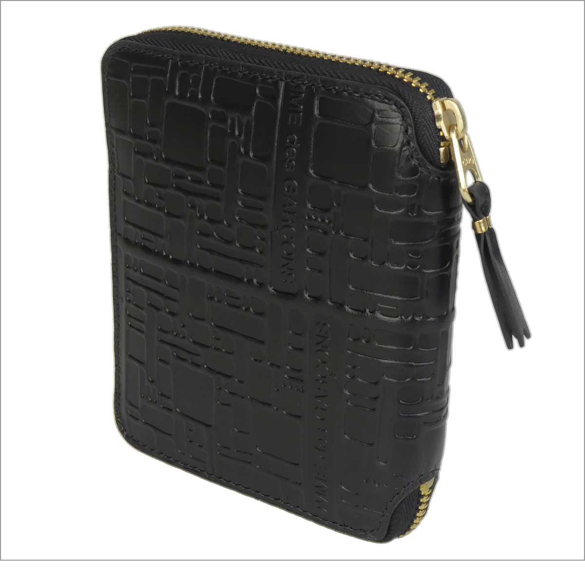 箱付✨コムデギャルソン 二つ折り財布 エンボスロゴ ブラック SA2100EL COMME des GARCONS（コムデギャルソン） 【並行輸入品
