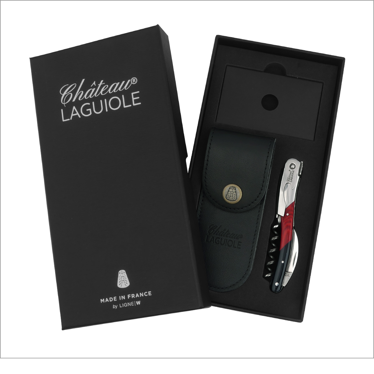 Chateau LAGUIOLE ラギオール　ソムリエナイフ　レザーケース付き 並行輸入品】シャトーラギオール ソムリエナイフ ルージュ & ノワール
