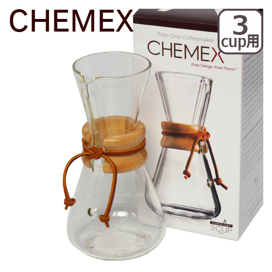 CHEMEX（ケメックス） コーヒーメーカー ハンドブロウ 3カップ用 ドリップ式｜daily-3
