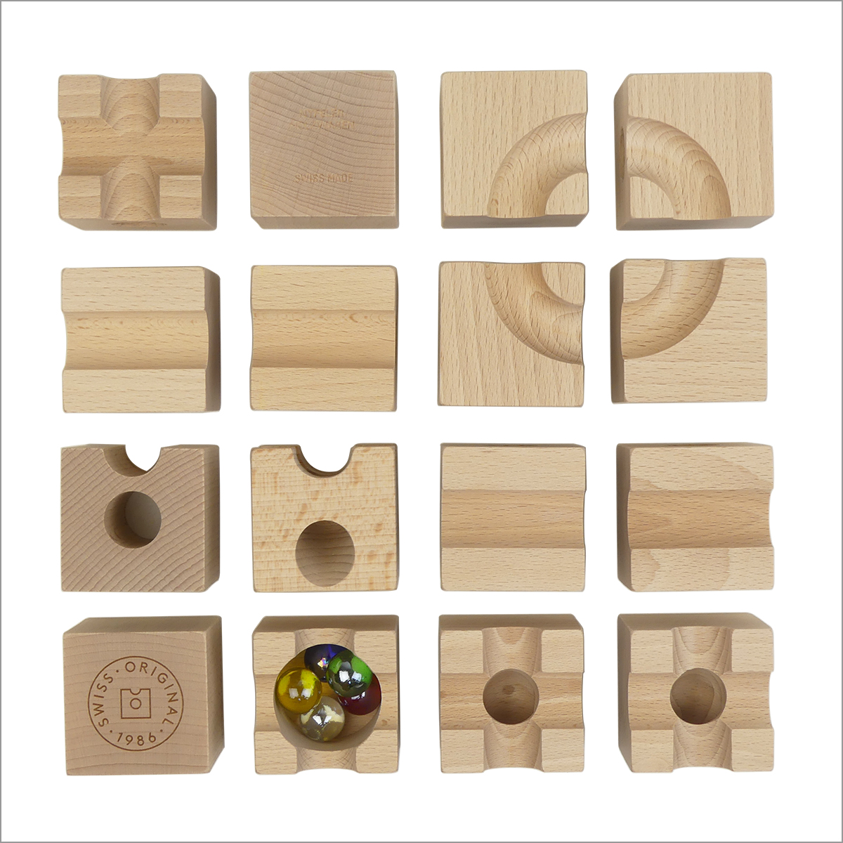 cuboro 【並行輸入品】キュボロ スタンダード 16 積み木 知育玩具 木の