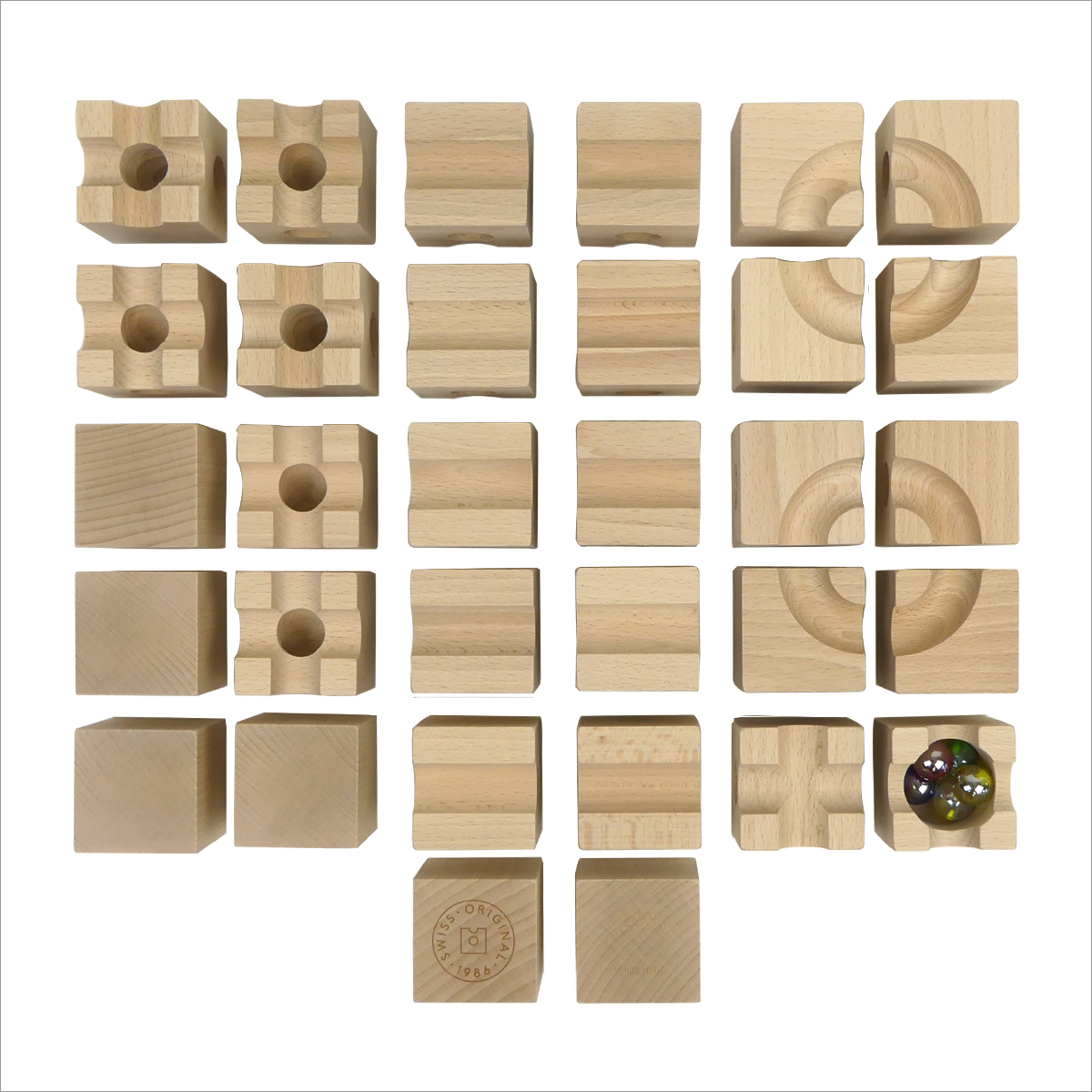 積み木 知育玩具 キュボロ CUBORO スタンダード 32 Standard 基本セット 203 スターターセット 木のおもちゃ ビー玉 5歳から スイス クボロ｜daily-3｜04