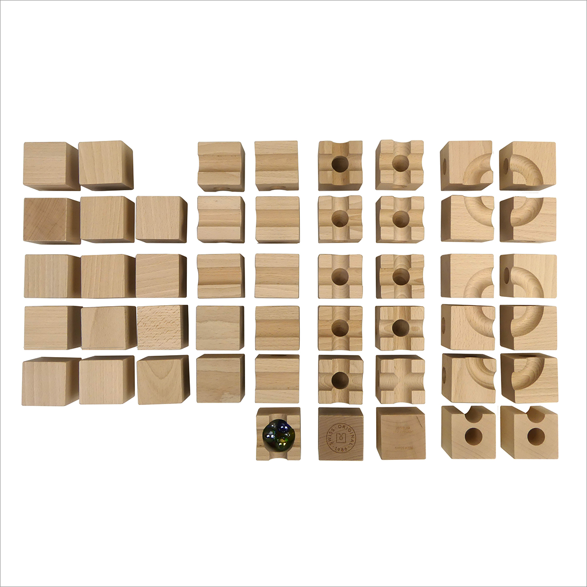 積み木 知育玩具 キュボロ CUBORO スタンダード 50 Standard 基本セット 204 スターターセット 木のおもちゃ 5歳から ビー玉 スイス クボロ｜daily-3｜04