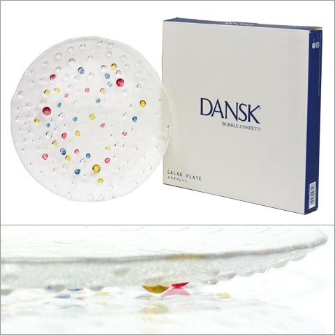 DANSK ダンスク 食器 バブルコンフェティ BUBBLE CONFETTI サラダプレート 21cm 4点セット 北欧 ガラスウェア 皿｜daily-3｜02