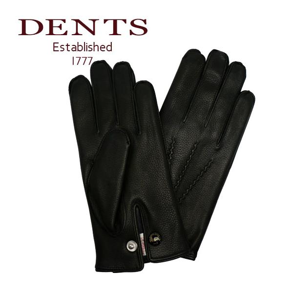 DENTS ブラック レザー フィンガーレス手袋 M DENTS（デンツ） 【並行輸入品】デンツ メンズ レザーグローブ 15-1544