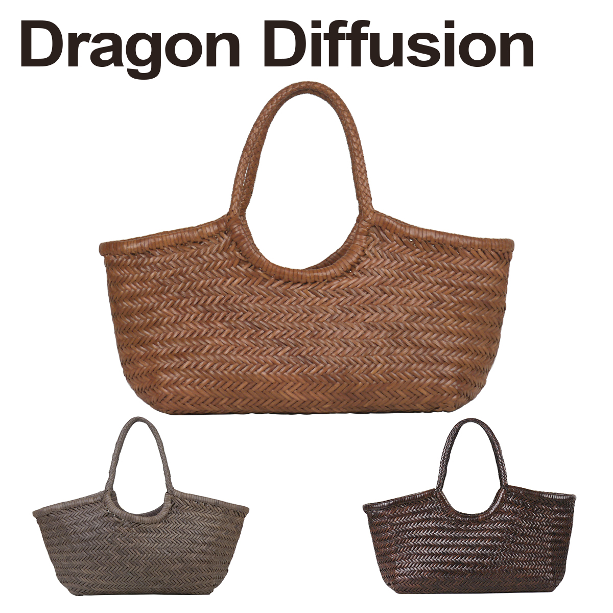 ドラゴンディフュージョン Dragon Diffusion レザーメッシュ トートバッグ 8822 NANTUCKET BIG BASKET メッシュバッグ :dgn8822:daily 3.com