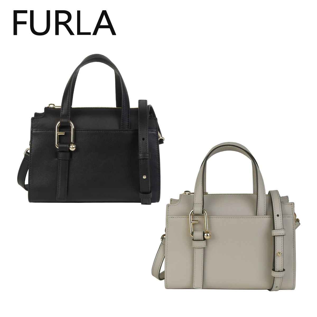 【美品】 FURLA フルラ レザーハンドバッグ　ボストンバッグ　大容量　旅行用 FURLA（フルラ） ハンドバッグ NUVOLA S Boston Bag ヌヴォラ ボストン