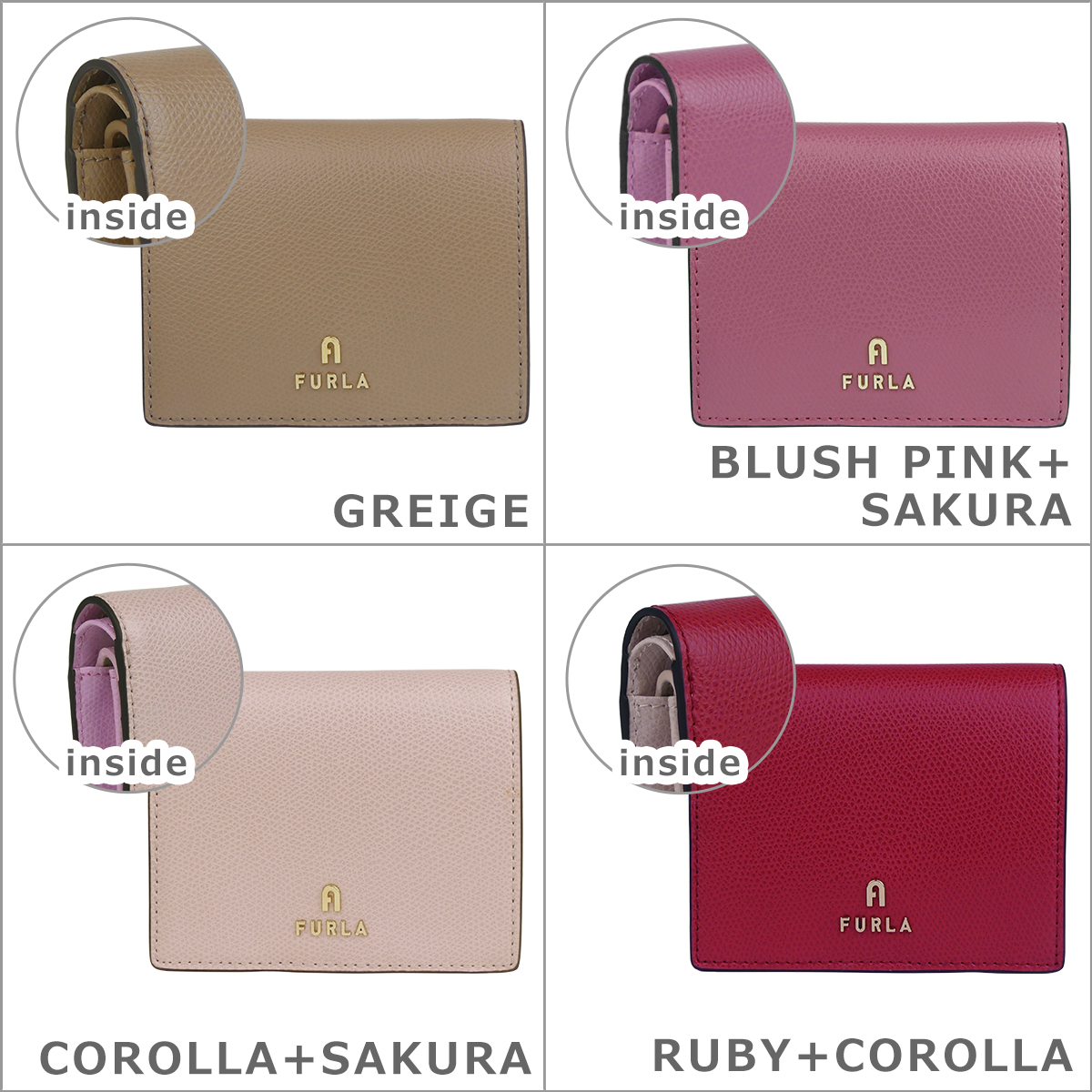 【並行輸入品】フルラ カメリア 二つ折り財布 小銭入れ付 S コンパクトウォレット WP00304 ARE S COMPACT WALLET BIFOLD COIN FURLA CAMELIA 爆買の画像