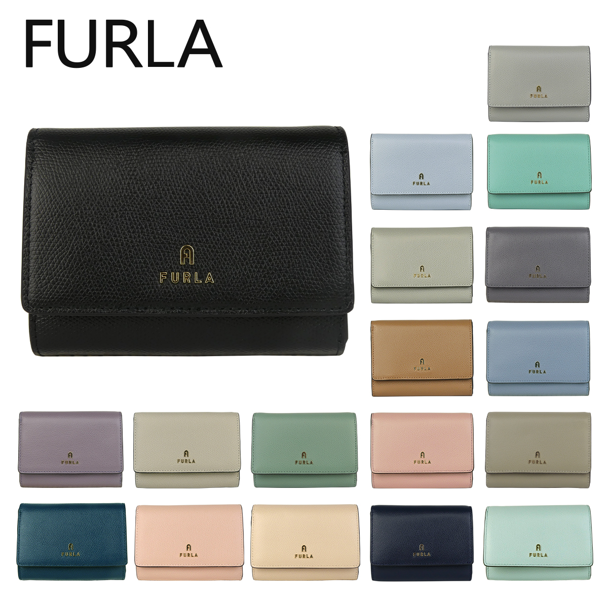 フルラ カメリア 二つ折り財布 小銭入れ付 M コンパクトウォレット WP00325 ARE M COMPACT WALLET FLAP FURLA CAMELIA｜daily-3