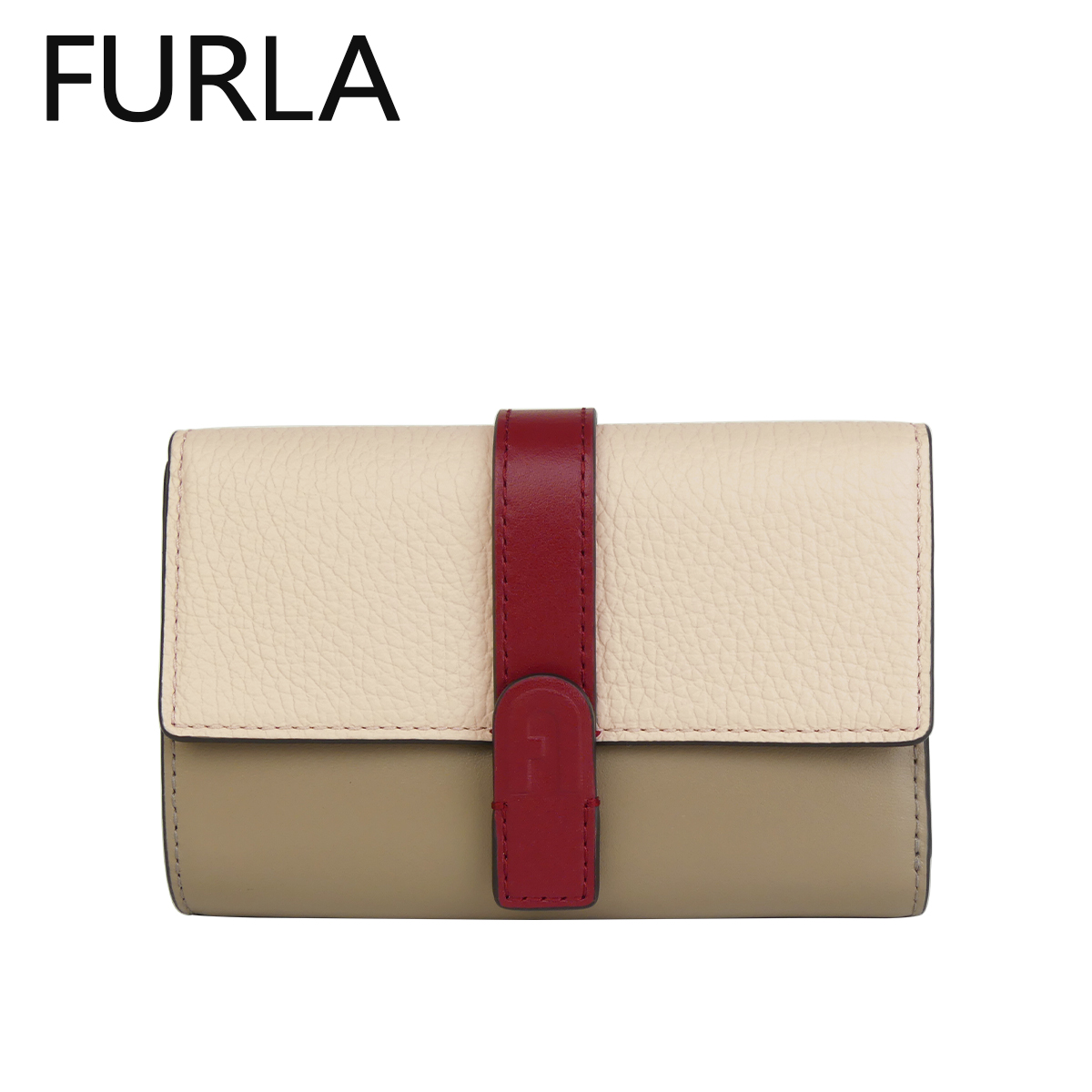※期間限定お値下げ※【美品】FURLA ミニ財布(箱、紙袋、袋、リボン付き) フルラ 三つ折り 財布 ピンク 箱・保存袋付き FURLA レディース