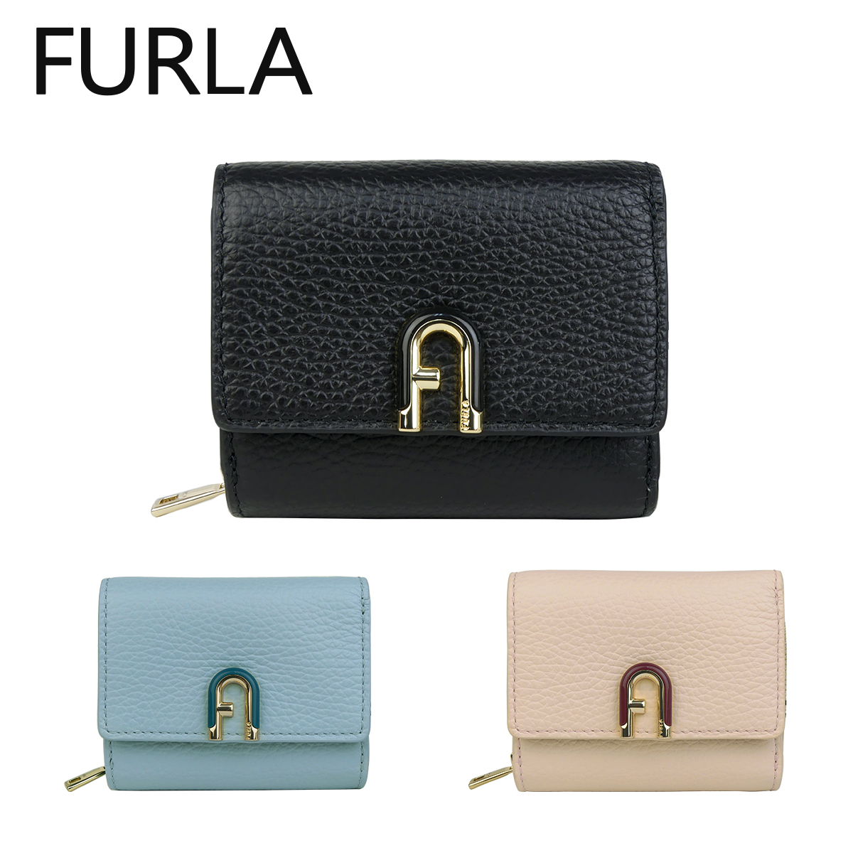 �y���s�A���i�z�t���� �C�f�A �O�܂���z ���K����t  WP00590 FURLA HSF IDEA TRIFOLD W/ZIPPED POCKET
