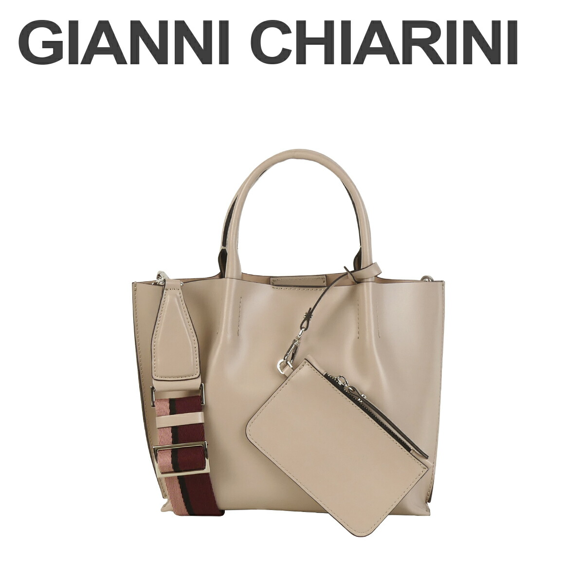 極美品◆ジャンニキャリーニ　レザートートバッグショルダーバッグ　ネイビー2way ジャンニキアリーニ ハンドバッグ ショルダーバッグ カミッラ 2WAY