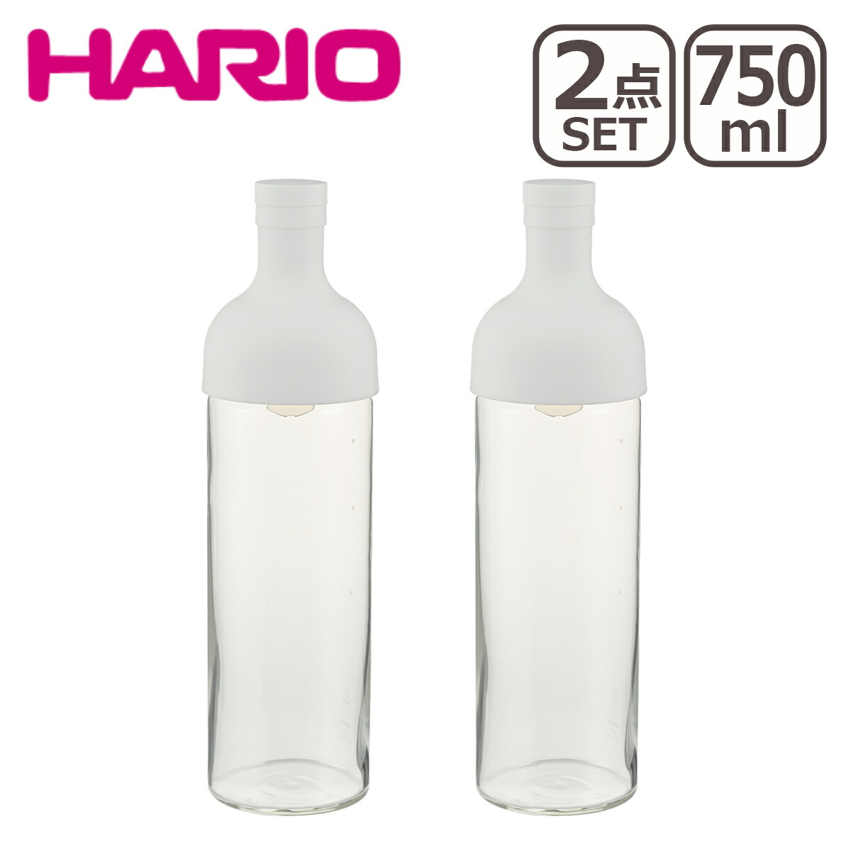 HARIO(ハリオ)   耐熱ガラス  ボウル 2個セット＆フィルターインボトル 750ml 4個セット 楽天市場】HARIO ハリオ フィルターイン ボトル 750ml カラーが選べる2